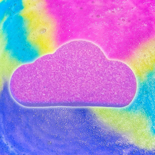 Cloud Bath Bomb With Hidden Embeds in Baby Powder Fragrance
