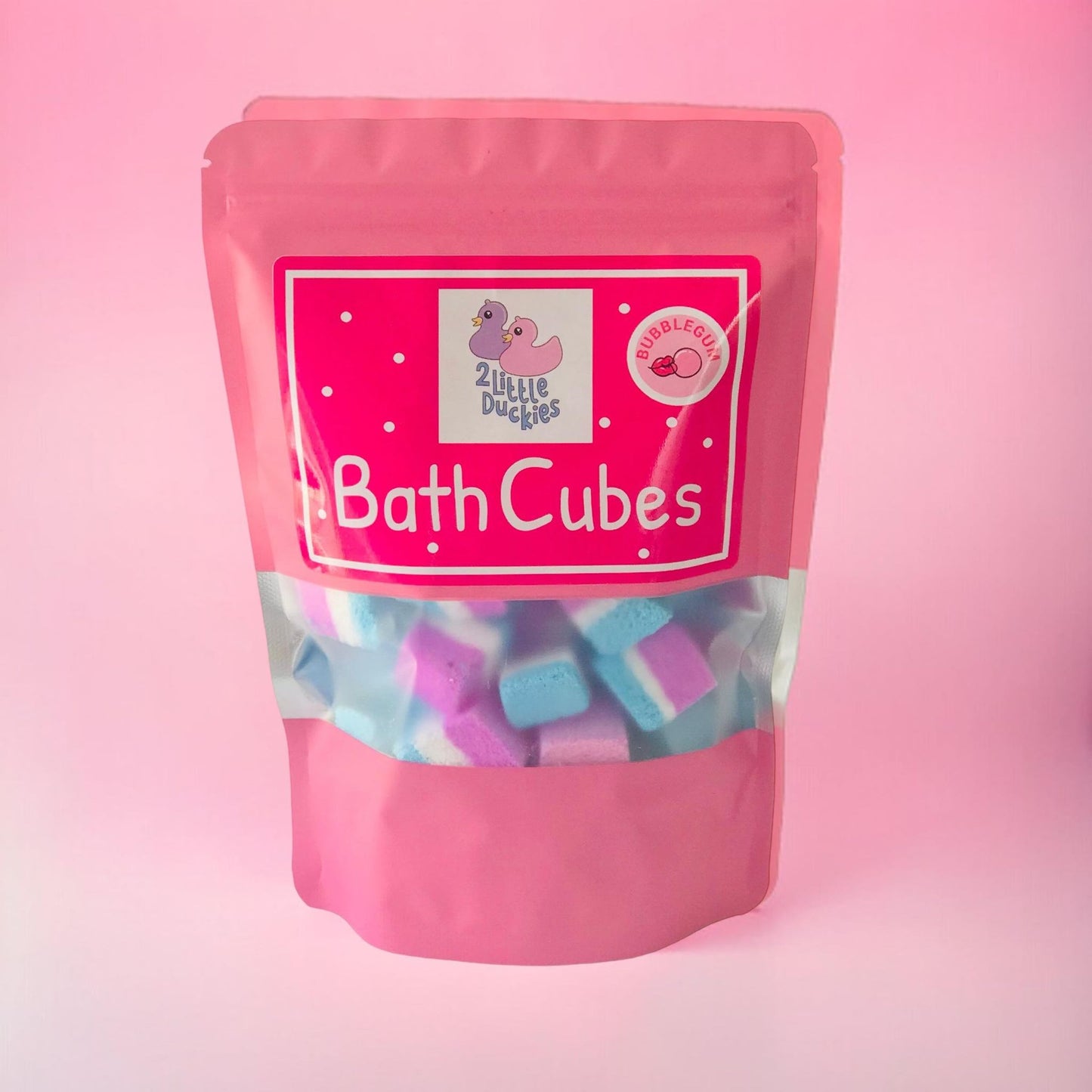 Bubblegum Fizzy Bath Cubes (Branded or White Label Option) 250g