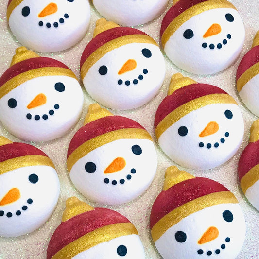 Snowman Bauble Bath Bomb in Coconut Fragrance